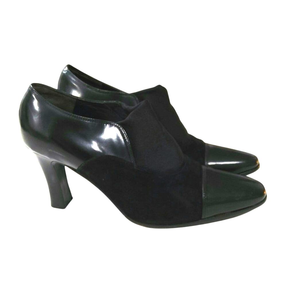 Alberto Gozzi Italian luxury designer leather fabric High Mary Jane block heels
